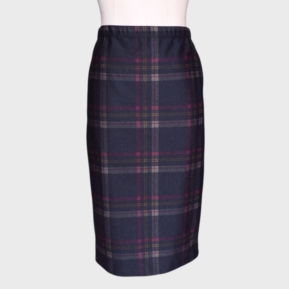 Max‎ Studio Stretch Plaid Pencil Skirt